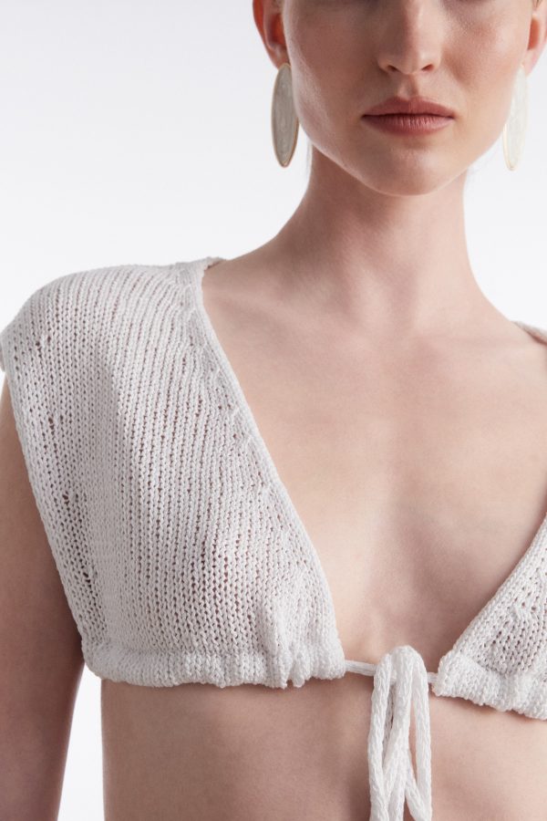 VOYAGE KNITTED TOP white - Image 1