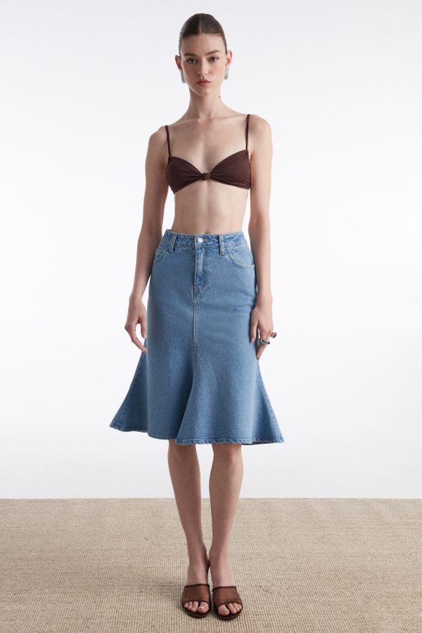 SILIA DENIM SKIRT BUE - Image 2