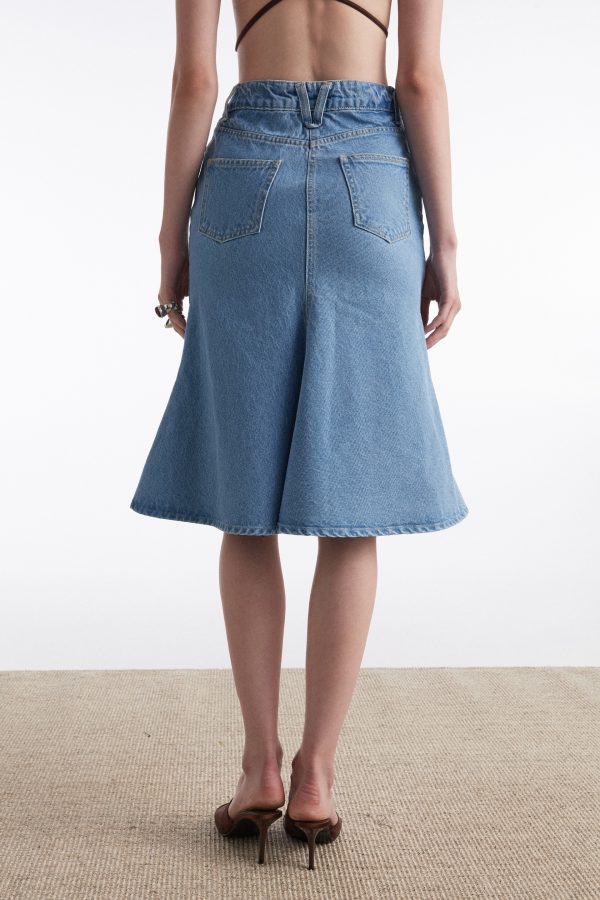 SILIA DENIM SKIRT BUE - Image 3