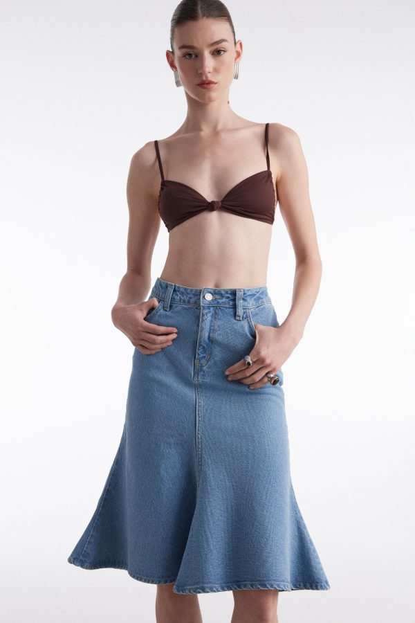 SILIA DENIM SKIRT BUE - Image 4