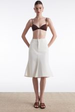 SILIA DENIM SKIRT white