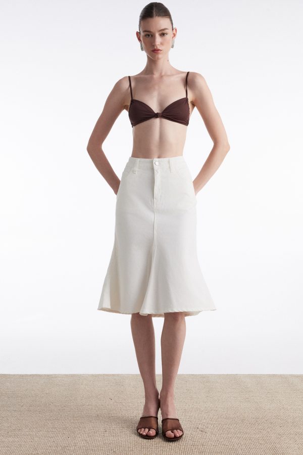 SILIA DENIM SKIRT white - Image 1