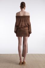 NO.26 MINI DRESS BROWN - Image 3