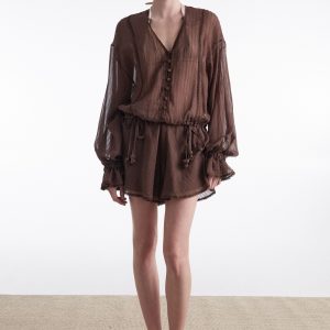 HAN PLAYSUIT BROWN