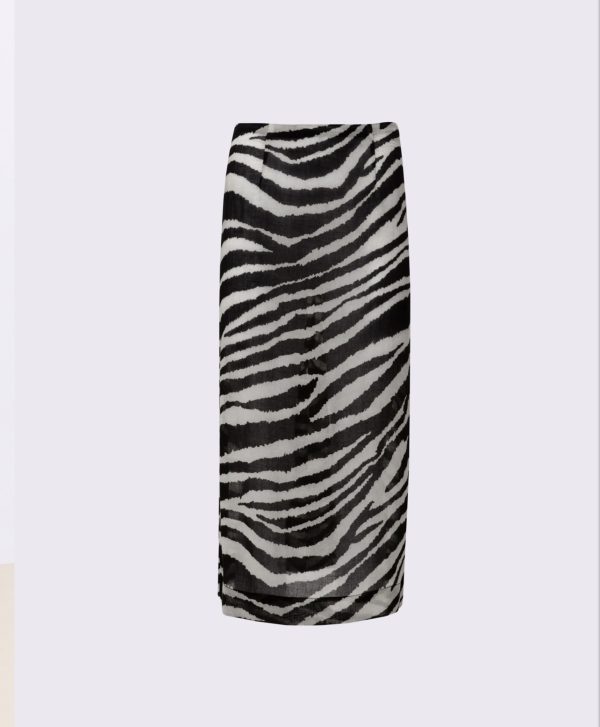 ZEBRA PRINT MIDI SKIRT - Image 2