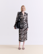 ZEBRA PRINT MIDI SKIRT