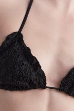 BLACK PEARL TRIANGLE BIKINI BLACK - Image 4