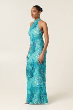 AQUA SCULPT SEQUINED DRESS