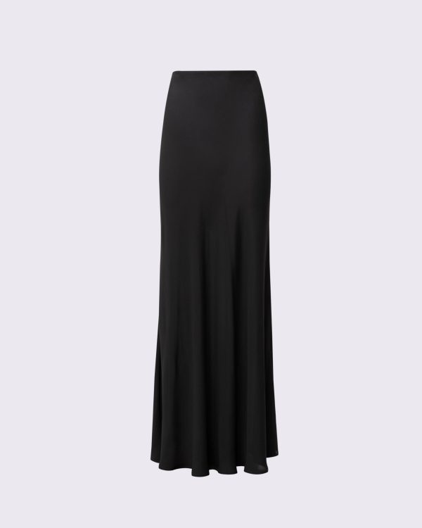 IMG_8580 BLACK FLUID MAXI SKIRT - Image 1