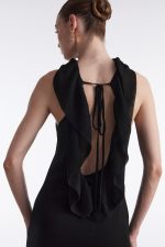 NO.26 KNITTED MIDI DRESS BLACK - Image 2