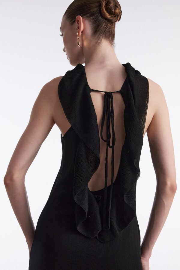 NO.26 KNITTED MIDI DRESS BLACK - Image 2