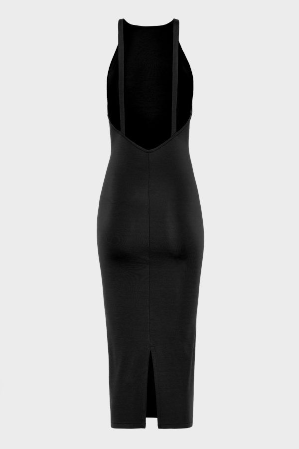 NO.26 KNITTED MIDI DRESS BLACK - Image 4
