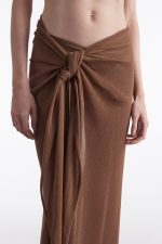 NO.26 KNITTED SARONG BROWN - Image 3