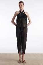 NO.26 KNITTED SARONG Black