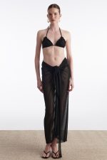NO.26 KNITTED SARONG Black - Image 3