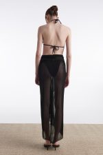 NO.26 KNITTED SARONG Black - Image 2