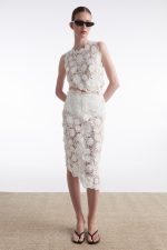 CHARLOTTE MIDI SKIRT WHITE