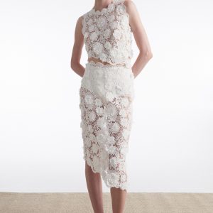 CHARLOTTE MIDI SKIRT WHITE