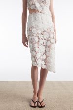 CHARLOTTE MIDI SKIRT WHITE - Image 4