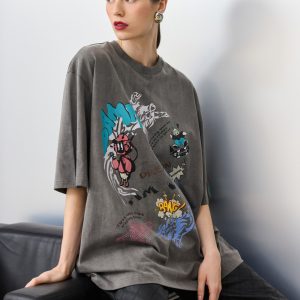 Cheetah Used Grey T-Shirt (Rock on)