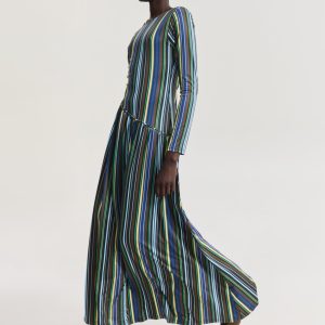 Earth Dress (Multicolor Stripes)