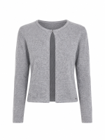 Ανάγλυφη πλεκτή ζακέτα grey
