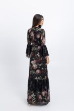 Floral Φόρεμα με Μακριά Μανίκια & Ρομαντική Γραμμή με Δαντέλα - Image 3