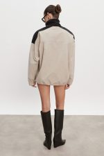 PAOLO WIND ANORAK WOMEN GREIGE/BLACK - Image 2
