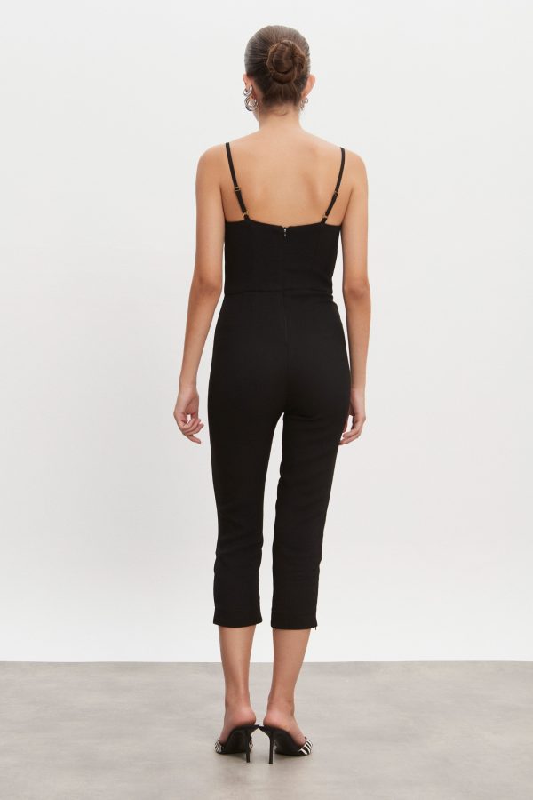 CALIFORNIA CAPRI JUMPSUIT BLACK - Image 5