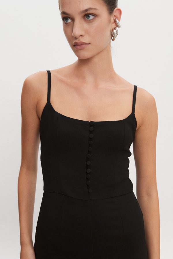 CALIFORNIA CAPRI JUMPSUIT BLACK - Image 4