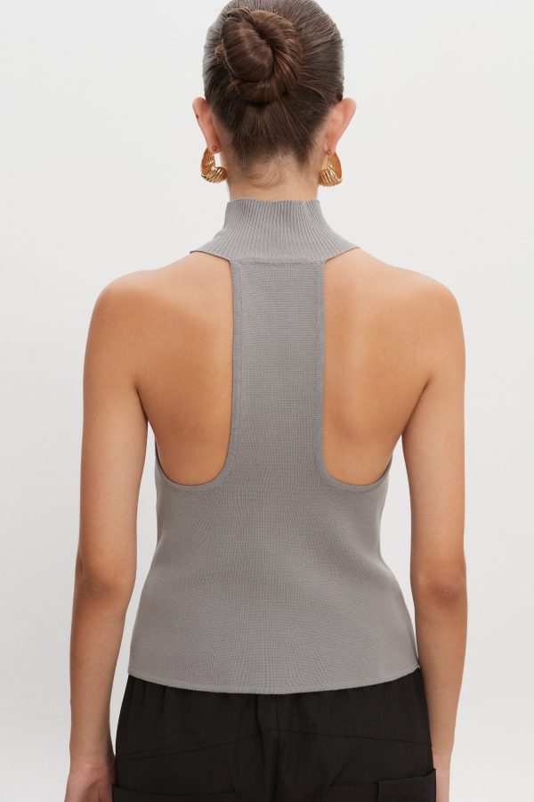 HEAVEN KNITTED TOP GREY - Image 2