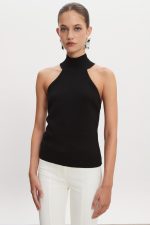 HEAVEN KNITTED TOP BLACK