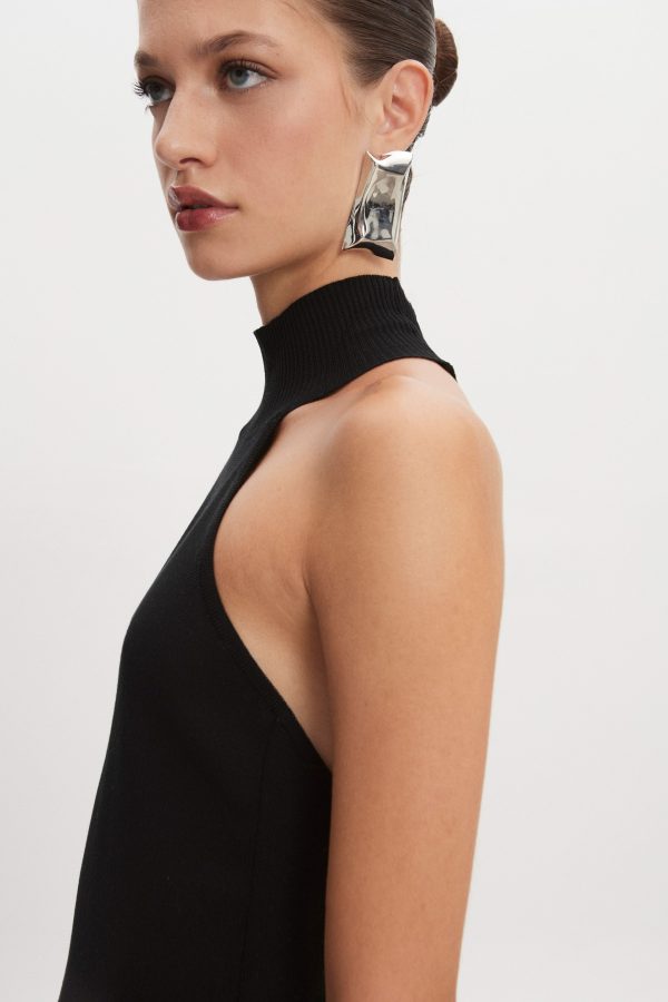 HEAVEN KNITTED TOP BLACK - Image 2