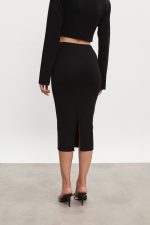 HEAVEN KNITTED MIDI SKIRT BLACK - Image 2