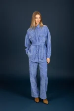 Gwen oversize shirt (dark ciel ) - Image 2