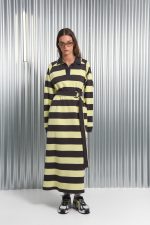 YAMATA LONG DRESS YELLOW/BROWN