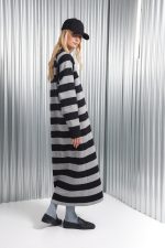 YAMATA LONG DRESS GREY/BLACK
