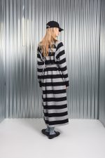 YAMATA LONG DRESS GREY/BLACK - Image 3