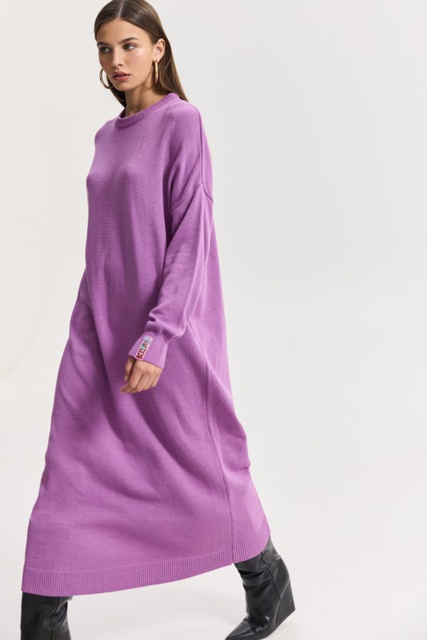 IMG_0248 Milkway Knitted Dress (purple) - Image 1
