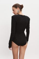 MAGNETIC KNITTED BODYSUIT BLACK - Image 2