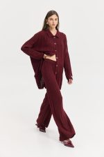 Palermo Knitted Pants (Bordeaux)