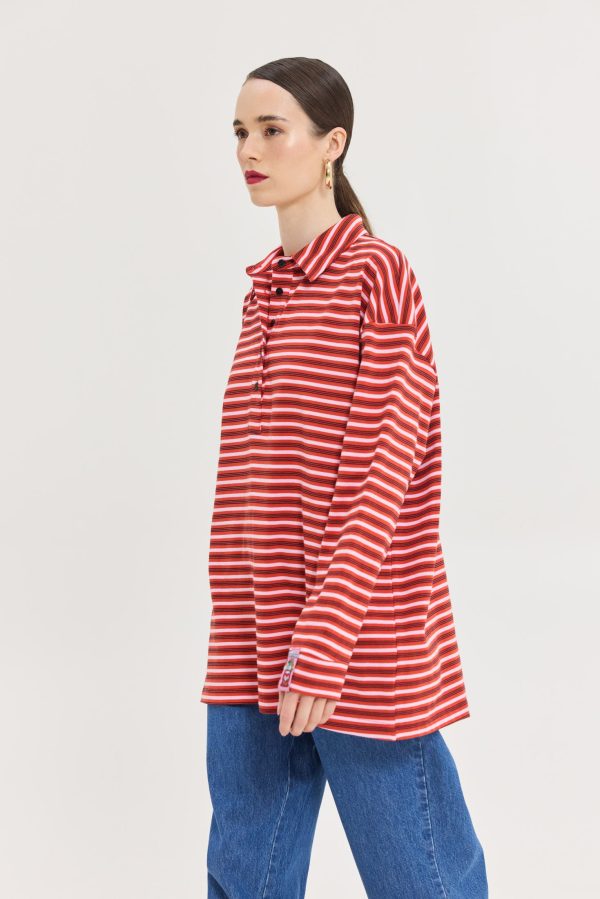 Sidecar Sweatshirt (Red Stripes) - Image 2