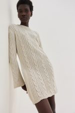 Aludra Knitted Dress (Beige