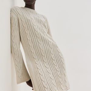 Aludra Knitted Dress (Beige
