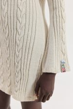Aludra Knitted Dress (Beige - Image 3