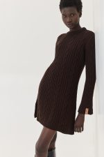 Aludra Knitted Dress (Brown