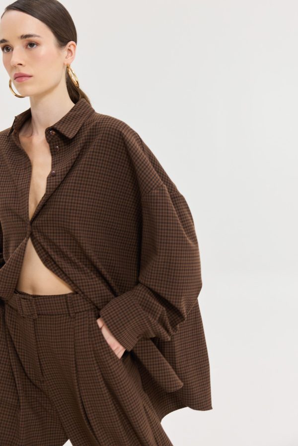 Phoenix Shirt (Brown Plaid) - Image 1