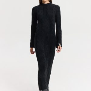 Janus Knitted Dress (Black)