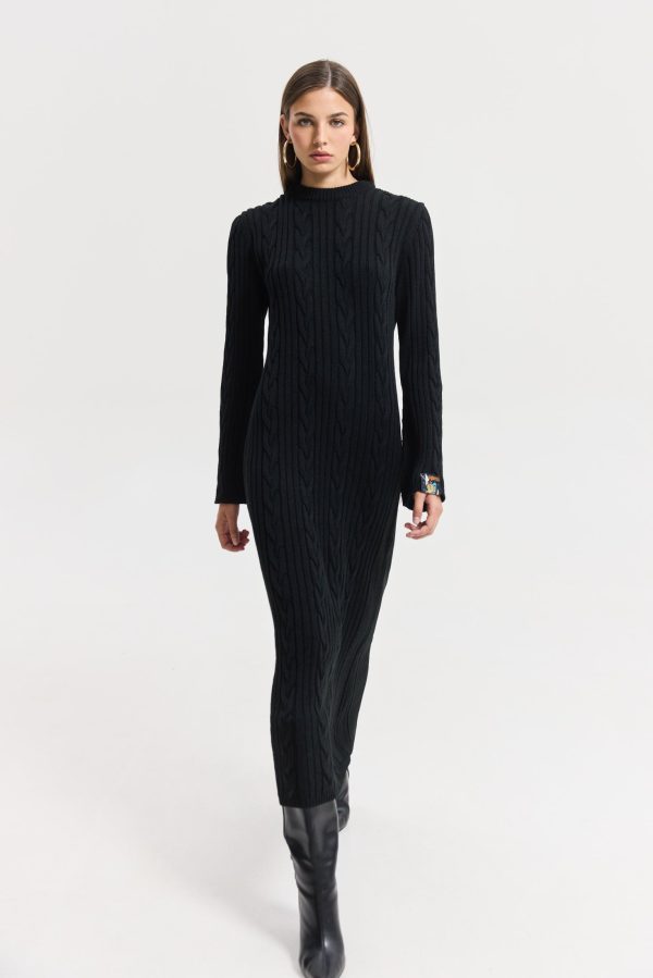Janus Knitted Dress (Black) - Image 1