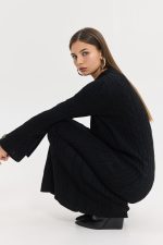 Janus Knitted Dress (Black) - Image 2